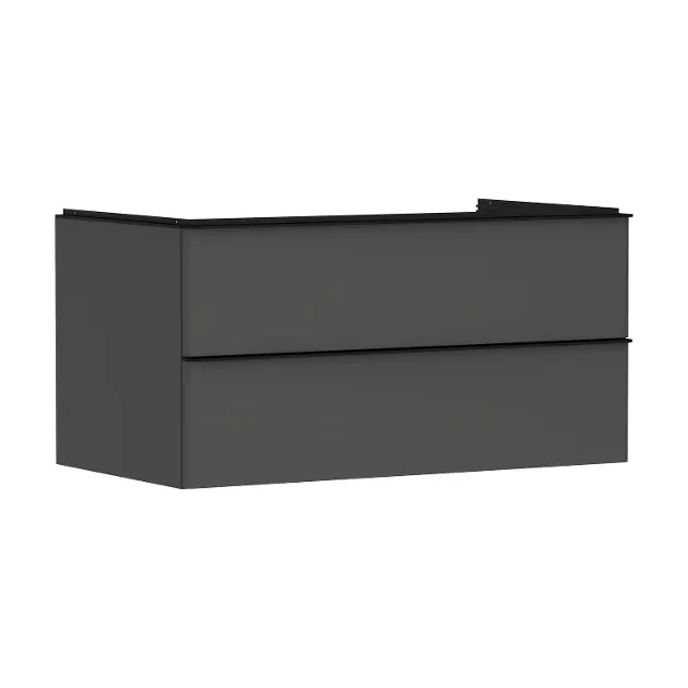 Hansgrohe Xelu Q - Umyvadlová skříňka, 50x98x55 cm, 2 zásuvky, matná šedá/matná černá 54079670