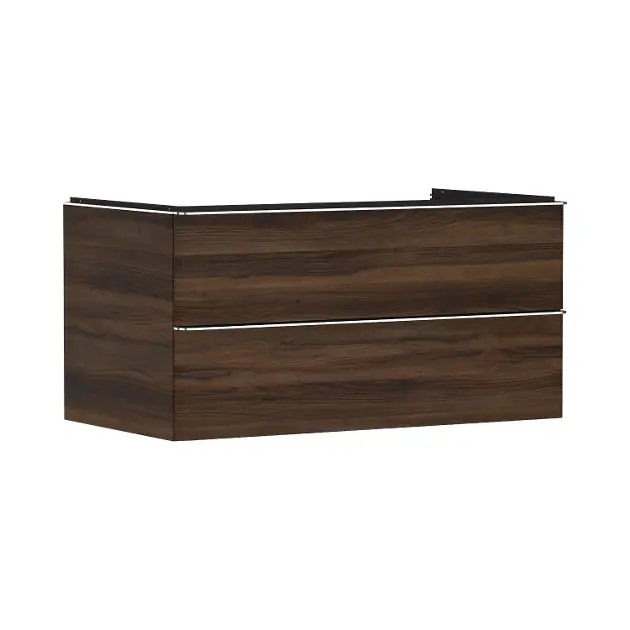 Hansgrohe Xelu Q - Umyvadlová skříňka, 50x98x55 cm, 2 zásuvky, tmavý ořech/chrom 54081000