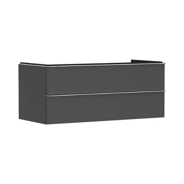 Hansgrohe Xelu Q - Waschbeckenunterschrank, 50x118x55 cm, 2 Schubladen, mattgrau/chrom 54083000