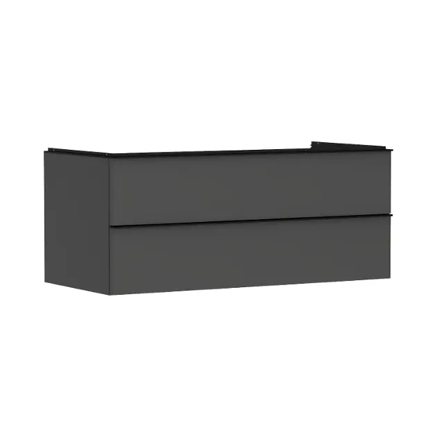 Hansgrohe Xelu Q - Waschbeckenunterschrank, 50x118x55 cm, 2 Schubladen, mattgrau/mattschwarz 54083670