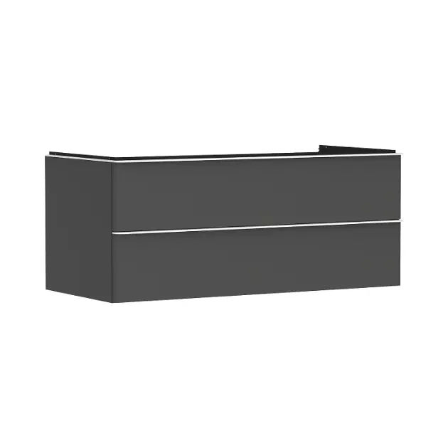 Hansgrohe Xelu Q - Waschbeckenunterschrank, 50x118x55 cm, 2 Schubladen, mattgrau/mattweiß 54083700