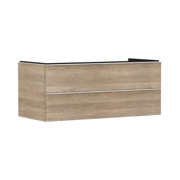 Hansgrohe Xelu Q - Umyvadlová skříňka, 50x118x55 cm, 2 zásuvky, přírodní dub/matná bílá 54084700