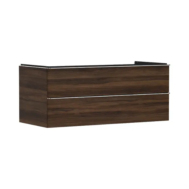 Hansgrohe Xelu Q - Umyvadlová skříňka, 50x118x55 cm, 2 zásuvky, tmavý ořech/chrom 54085000