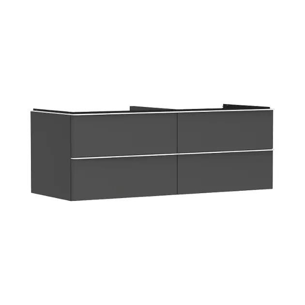 Hansgrohe Xelu Q - Umyvadlová skříňka, 50x136x55 cm, 4 zásuvky, matná šedá/matná bílá 54087700