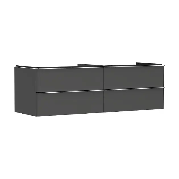 Hansgrohe Xelu Q - Umyvadlová skříňka, 50x156x55 cm, 4 zásuvky, matná šedá/chrom 54091000