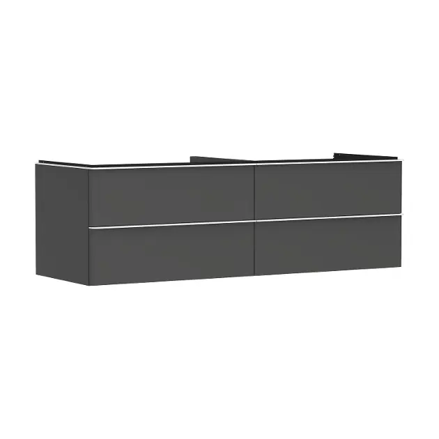 Hansgrohe Xelu Q - Umyvadlová skříňka, 50x156x55 cm, 4 zásuvky, matná šedá/matná bílá 54091700