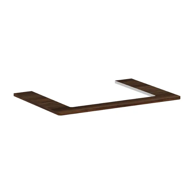Levně Hansgrohe Xelu Q - Deska pod umyvadlo 78x55 cm, výřez uprostřed, tmavý ořech 54109630