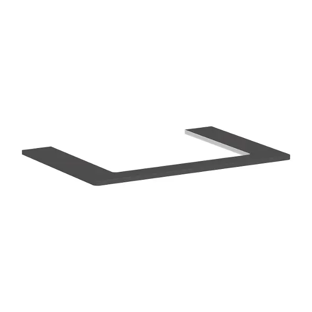 Levně Hansgrohe Xelu Q - Deska pod umyvadlo 78x55 cm, výřez uprostřed, matná šedá 54109910