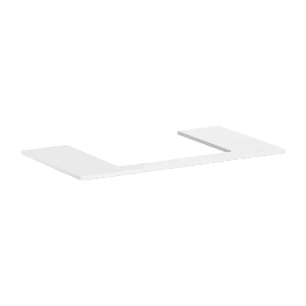 Levně Hansgrohe Xelu Q - Deska pod umyvadlo 98x55 cm, výřez uprostřed, lesklá bílá 54110050