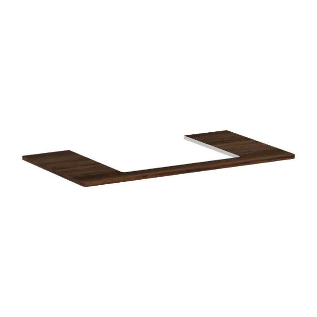 Levně Hansgrohe Xelu Q - Deska pod umyvadlo 98x55 cm, výřez uprostřed, tmavý ořech 54110630