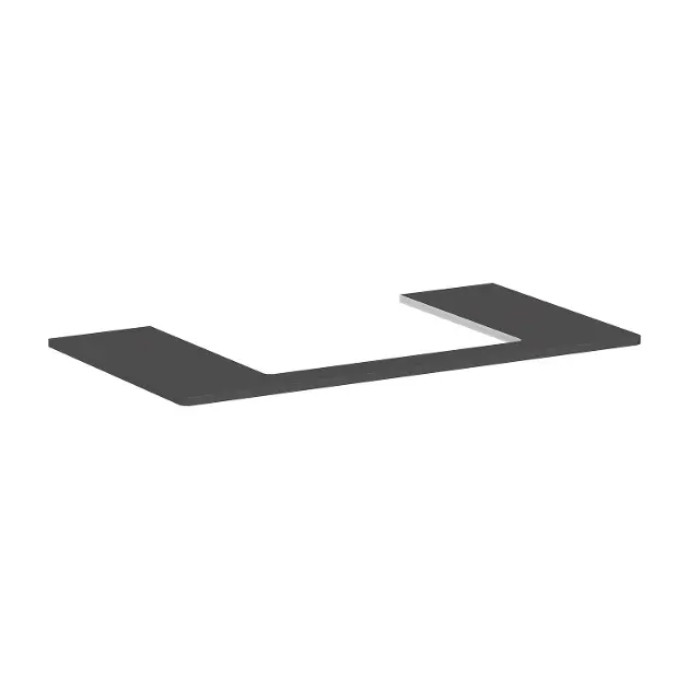 Levně Hansgrohe Xelu Q - Deska pod umyvadlo 98x55 cm, výřez uprostřed, matná šedá 54110910