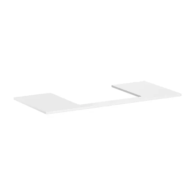 Levně Hansgrohe Xelu Q - Deska pod umyvadlo 118x55 cm, výřez uprostřed, lesklá bílá 54111050