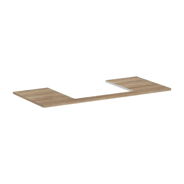 Levně Hansgrohe Xelu Q - Deska pod umyvadlo 118x55 cm, výřez uprostřed, přírodní dub 54111230