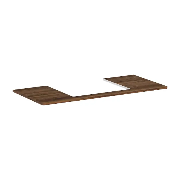 Levně Hansgrohe Xelu Q - Deska pod umyvadlo 118x55 cm, výřez uprostřed, tmavý ořech 54111630