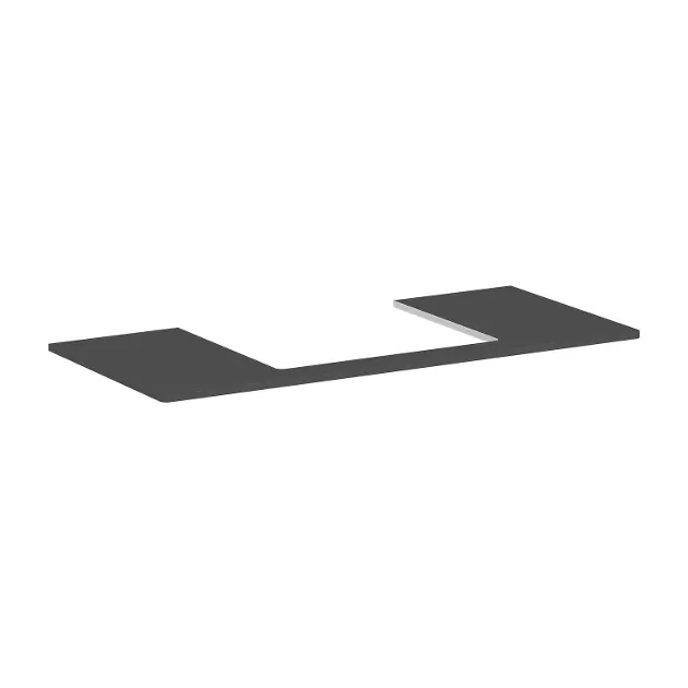 Levně Hansgrohe Xelu Q - Deska pod umyvadlo 118x55 cm, výřez uprostřed, matná šedá 54111910