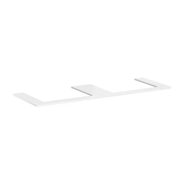 Levně Hansgrohe Xelu Q - Deska pod umyvadlo 156x55 cm, 2 výřezy, lesklá bílá 54112050