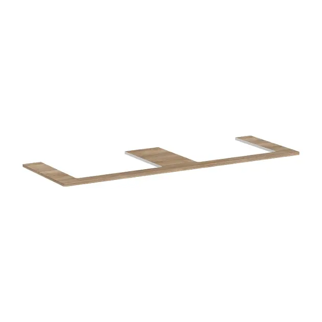 Levně Hansgrohe Xelu Q - Deska pod umyvadlo 156x55 cm, 2 výřezy, přírodní dub 54112230