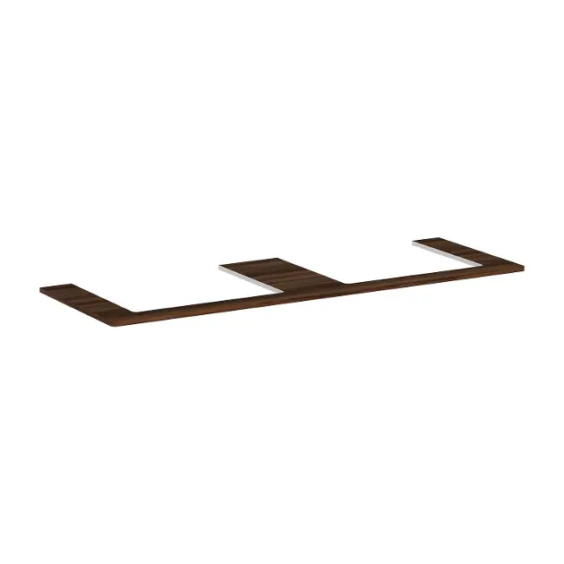 Levně Hansgrohe Xelu Q - Deska pod umyvadlo 156x55 cm, 2 výřezy, tmavý ořech 54112630