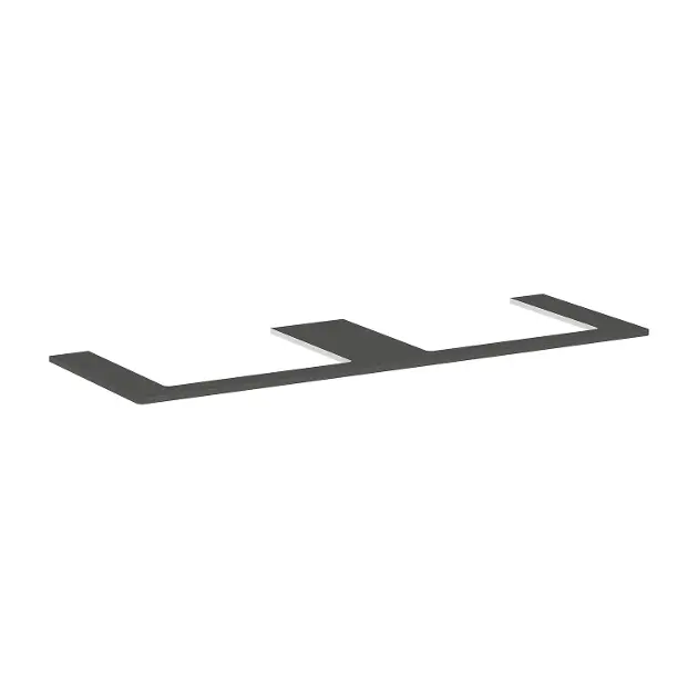 Levně Hansgrohe Xelu Q - Deska pod umyvadlo 156x55 cm, 2 výřezy, matná šedá 54112910