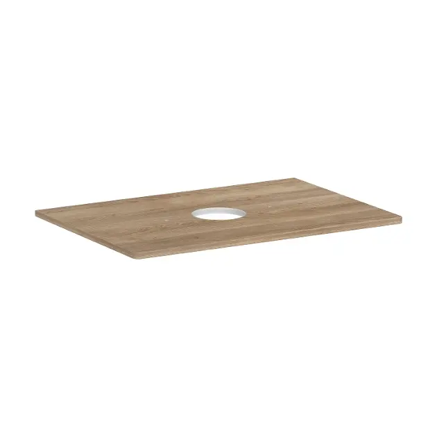 Levně Hansgrohe Xelu Q - Deska pod umyvadlo 78x55 cm, výřez uprostřed, přírodní dub 54113230