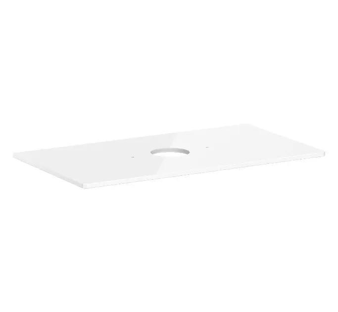 Levně Hansgrohe Xelu Q - Deska pod umyvadlo 98x55 cm, výřez uprostřed, lesklá bílá 54114050