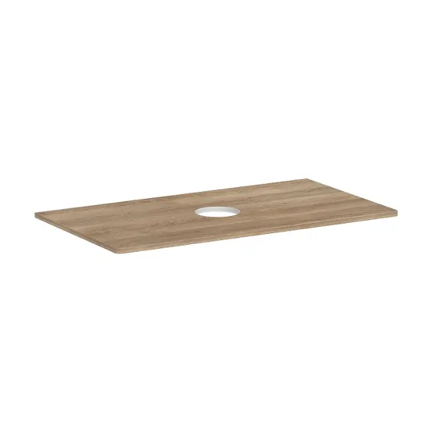 Levně Hansgrohe Xelu Q - Deska pod umyvadlo 98x55 cm, výřez uprostřed, přírodní dub 54114230
