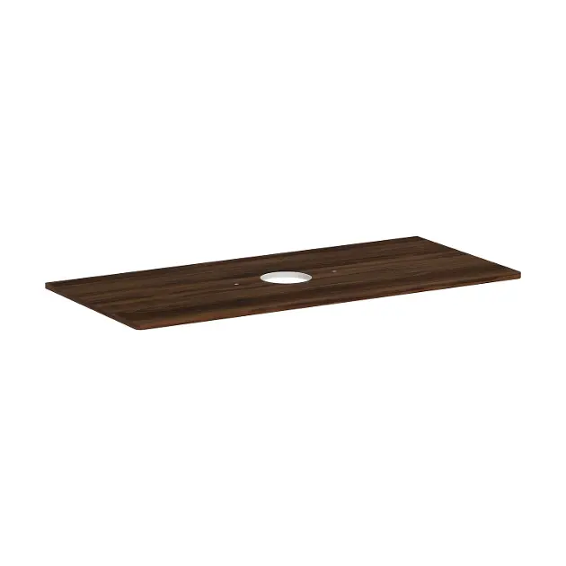 Hansgrohe Xelu Q - Waschtischplatte 118x55 cm, Ausschnitt in der Mitte, Nussbaum dunkel 54115630
