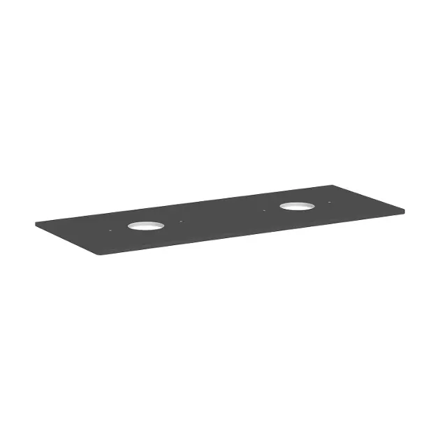 Hansgrohe Xelu Q - Waschtischplatte 136x55 cm, 2 Ausschnitte, mattgrau 54118910