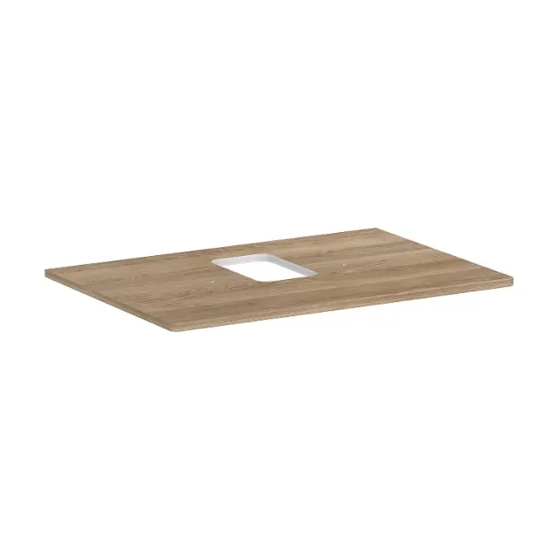 Levně Hansgrohe Xelu Q - Deska pod umyvadlo 78x55 cm, výřez uprostřed, přírodní dub 54120230
