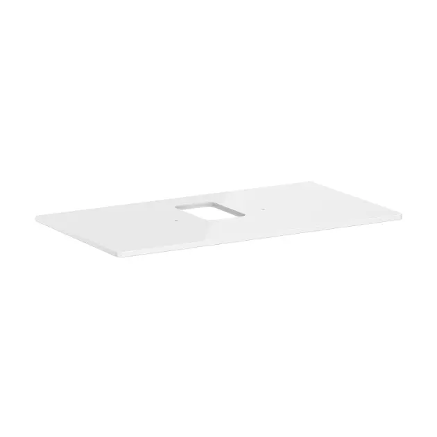 Levně Hansgrohe Xelu Q - Deska pod umyvadlo 98x55 cm, výřez uprostřed, lesklá bílá 54121050