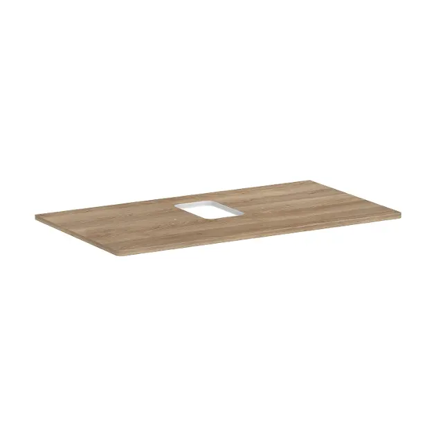 Levně Hansgrohe Xelu Q - Deska pod umyvadlo 98x55 cm, výřez uprostřed, přírodní dub 54121230