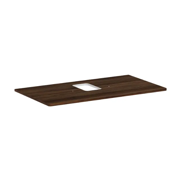 Levně Hansgrohe Xelu Q - Deska pod umyvadlo 98x55 cm, výřez uprostřed, tmavý ořech 54121630