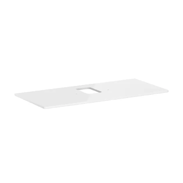 Levně Hansgrohe Xelu Q - Deska pod umyvadlo 118x55 cm, výřez uprostřed, lesklá bílá 54122050