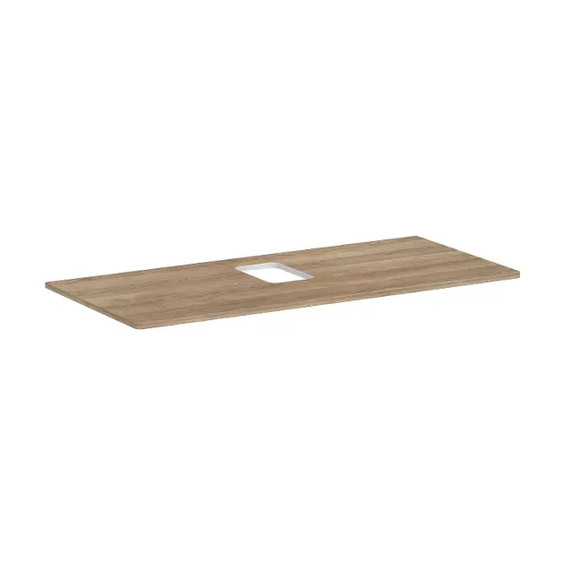 Levně Hansgrohe Xelu Q - Deska pod umyvadlo 118x55 cm, výřez uprostřed, přírodní dub 54122230