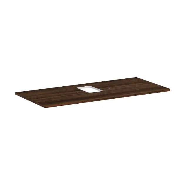 Levně Hansgrohe Xelu Q - Deska pod umyvadlo 118x55 cm, výřez uprostřed, tmavý ořech 54122630