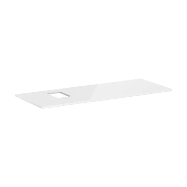 Levně Hansgrohe Xelu Q - Deska pod umyvadlo 136x55 cm, výřez vlevo, lesklá bílá 54123050