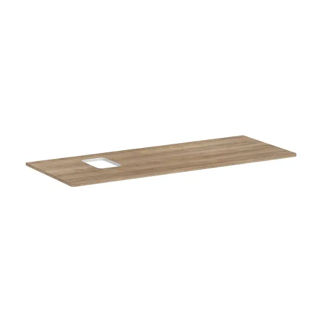 Levně Hansgrohe Xelu Q - Deska pod umyvadlo 136x55 cm, výřez vlevo, přírodní dub 54123230