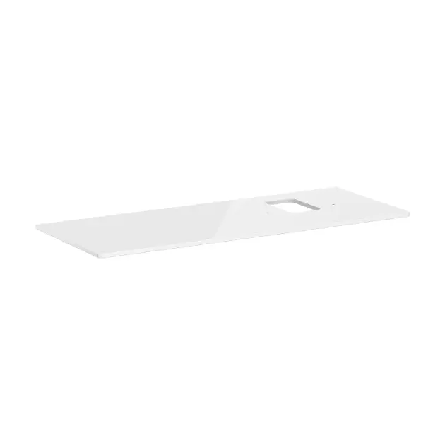 Levně Hansgrohe Xelu Q - Deska pod umyvadlo 136x55 cm, výřez vpravo, lesklá bílá 54124050