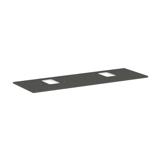 Levně Hansgrohe Xelu Q - Deska pod umyvadlo 156x55 cm, 2 výřezy, matná šedá 54126910