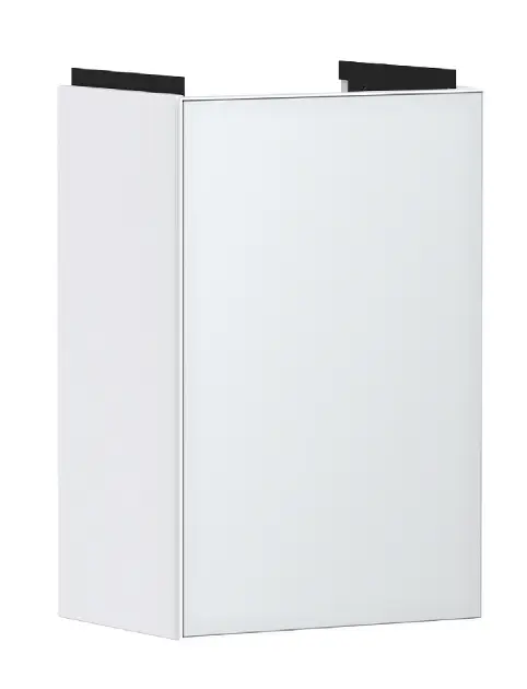 Hansgrohe Xevolos E - Mobile lavabo 58x34x25 cm, 1 anta, cerniere a sinistra, bianco opaco/bianco metallizzato 54166320