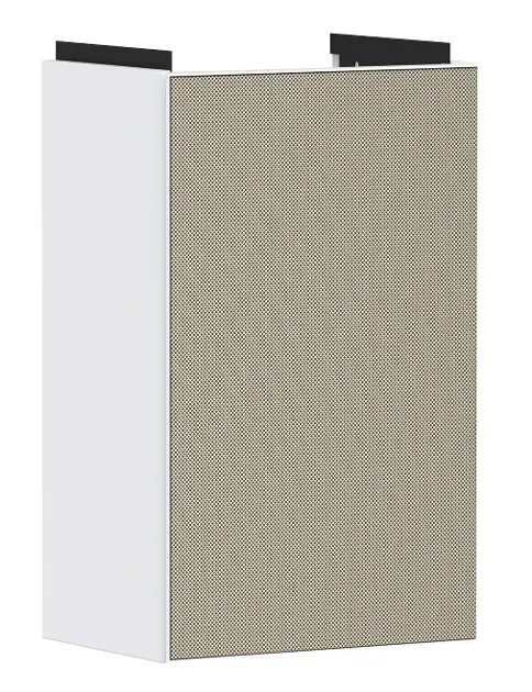 Hansgrohe Xevolos E - Mobile lavabo 58x34x25 cm, 1 anta, cerniere a sinistra, bianco opaco/bronzo 54166390