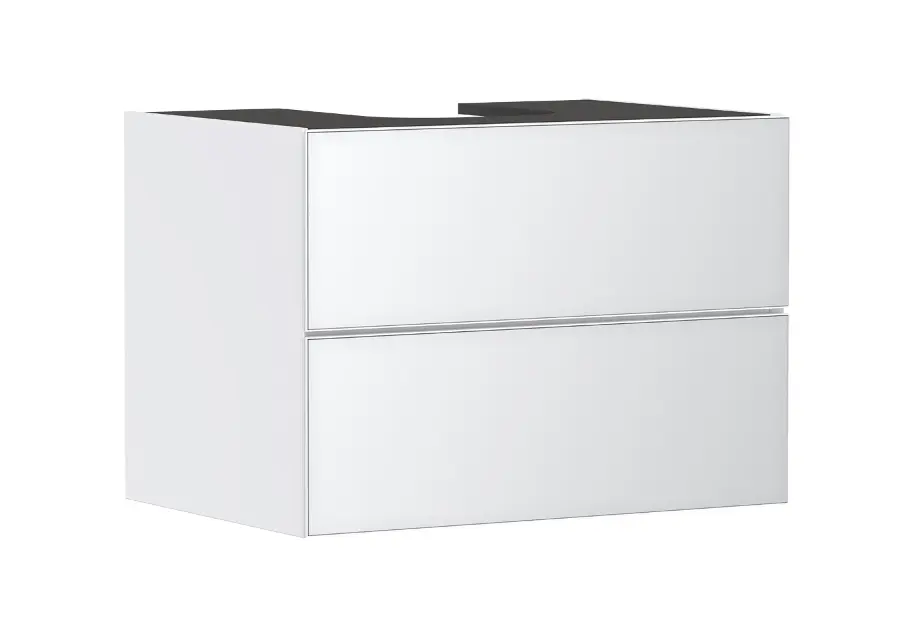 Hansgrohe Xevolos E - Mueble lavabo 78x56x55 cm, 2 cajones, blanco mate/blanco metalizado 54187320