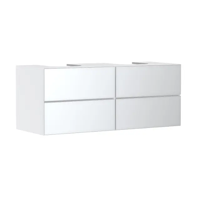 Hansgrohe Xevolos E - Mueble lavabo 137x56x55 cm, 4 cajones, blanco mate/blanco metalizado 54196320