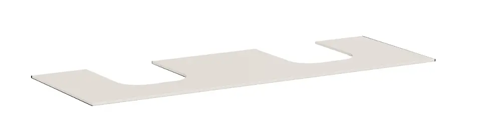 Hansgrohe Xevolos E - Placa bajo el lavabo 157x55 cm, 2 recortes, beige mate 54211780