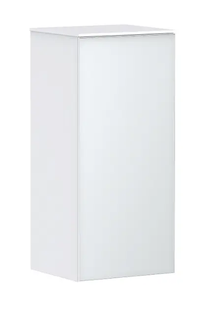 Hansgrohe Xevolos E - Armario lateral 41x89x36 cm, 1 puerta, bisagras a la derecha, blanco mate/blanco metalizado 54215320
