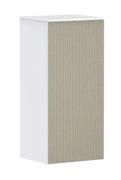 Hansgrohe Xevolos E - Armario lateral  41x89x36 cm, 1 puerta, bisagras a la derecha, blanco mate/bronce 54215390