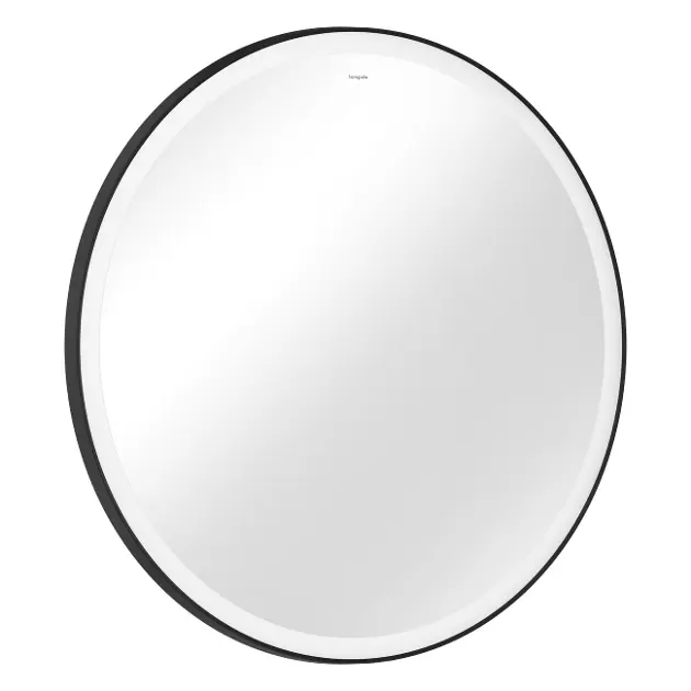 Hansgrohe Xarita Lite S - Espejo con iluminación LED y calefacción, diámetro 90 cm, sensor IR, negro mate 54980670