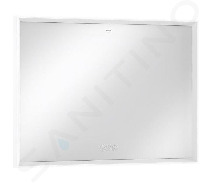 Hansgrohe Xarita E - Zrkadlo s LED osvetlením a vyhrievaním, 100x70 cm, dotykový senzor, matná biela 54986700