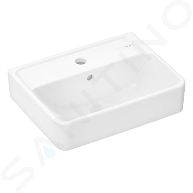 Hansgrohe Xanuia Q - Umývadielko 45x34 cm, s prepadom, otvor na batériu, biela 60130450