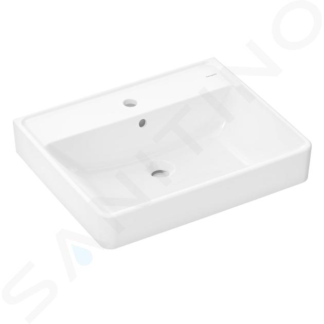 Hansgrohe Xanuia Q - Mosdókagyló 65x48 cm, túlfolyóval, csaptelepnyílással, fehér 60134450